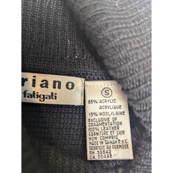Vintage Adriano by I. Fatigati Women's Sweater S Embellished Retro‎ Shoulder pad - Picture 6 of 11